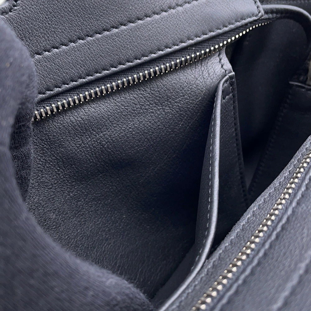 Saint Laurent Paris Baby Downtown Cabas Leather Handbag Shoulder Bag Black - Picture 11 of 12